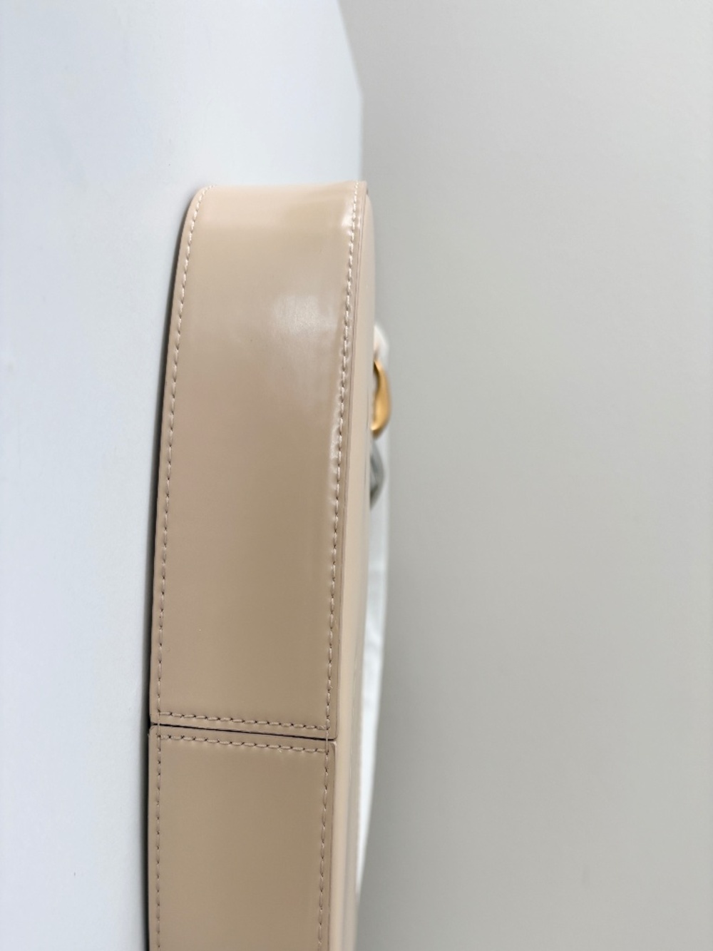 NWT STAUD Ollie Leather Shoulder Bag Oat Neutral Gold Silver Hardware - Picture 6 of 10